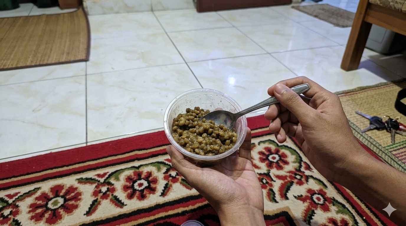 ​Warga Cicariang Sukabumi Keluhkan Bubur Kacang Ijo Basi Saat Buka Puasa Program MBG